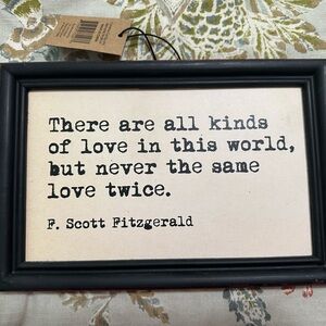 Creative Co op quote picture 9” x 6” NWT